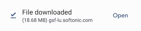 Kliknij pobrany plik (w lewym górnym rogu), aby go zainstalować.